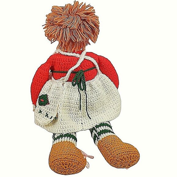 Vintage Raggedy Doll With Crochet Outfit & Yarn Hair - Picture 3 of 7
